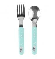 1065/01 Babyono - Łyżeczka i widelec ze stali nierdzewnej królik