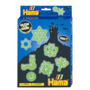 3414 Hama Midi - Świecące w ciemności koraliki 1500 el.