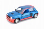 18-21088BU BBURAGO - Renault 5 Turbo Blue-Red 1:24
