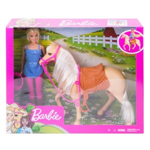 FXH13 Mattel - Lalka Barbie i koń podstawowy