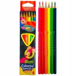 33053PTR Colorino - Kredki ołówkowe 6 kolorów trójkątne neonowe