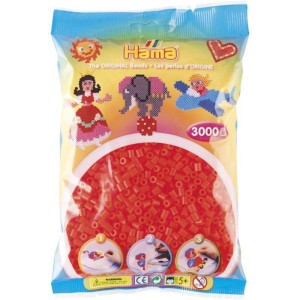 201-35 Hama Midi - Koraliki 3000szt. czerwony neonowy