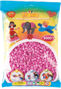 201-48 Hama Midi - Koraliki 3000szt. rózowy pastelowy