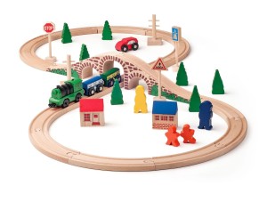 91121 Woody - Kolejka z mostem i lokomotywą z napędem 40 el.