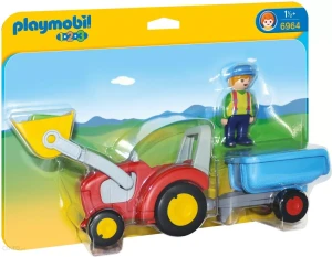 6964 PLAYMOBIL 1.2.3 - Traktor z przyczepą