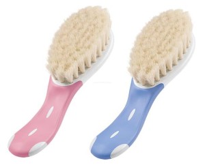 256371 NUK - Miękka szczotka dla niemowląt różowa/niebieska