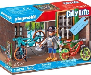 70674 PLAYMOBIL City Life zestaw upominkowy - Serwis rowerów elektrycznych