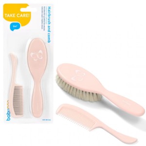 568/04 Babyono - Szczoteczka i grzebień naturalne super miękkie włosie 