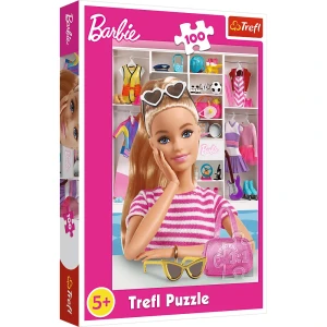 16458 Trefl - Puzzle Poznaj Barbie. Mattel 100 el.