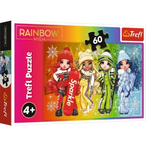 17380 Trefl - Puzzle Radosne lalki. MGA Rainbow High 60 el.
