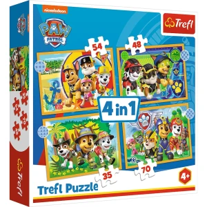34395 Trefl Puzzle 4w1 - Wakacyjny Psi Patrol