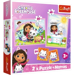 93382 Trefl - Puzzle 2w1 + memos - Gabi z kocim przyjacielem
