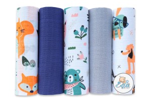 7411 Egakids - Pieluchy bawełniane 70 x 80cm Zestaw "12", 5szt. 