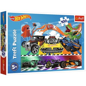 16466 Trefl Puzzle - Pędzące samochody Hot Wheels 100 el. 