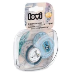 22/876 LOVI - Smoczek silikonowy dynamiczny 18 m+ 2 szt. Indian Summer Boy