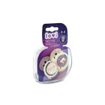 22/913 LOVI - Smoczek silikonowy dynamiczny 0-3m 2 szt Night&Day Girl