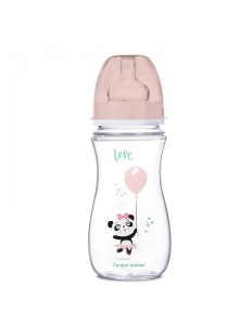 35/222 CANPOL - Butelka szeroka antykolkowa 300ml PP EasyStart EXOTIC pink