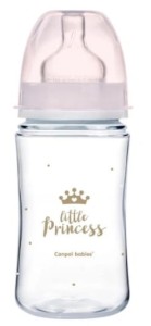 35/234 CANPOL - Butelka szeroka antykolkowa 240ml PP Easy Start ROYAL pink