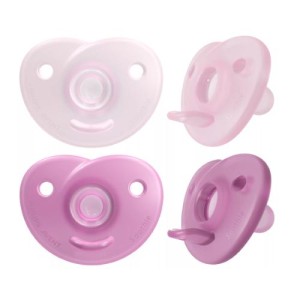 SCF099/22 Avent - Smoczek uspokajający Curved Soothie Girl 0-6m