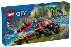 60412 LEGO® City® - Terenowy wóz strażacki z łodzią ratunkową