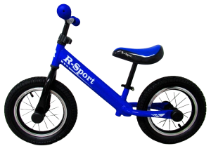 83281 Rowerek biegowy R-Sport R2 z pomopowanymi kołami; niebieski ZMONTOWANY