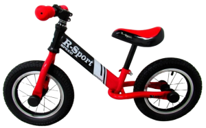 67927 Rowerek biegowy R-Sport R8 z pomopowanymi kołami; czerwony ZMONTOWANY