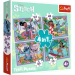 34633 Trefl Puzzle 4w1 - Szalony dzień Lilo&Stitch