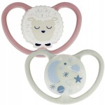 730578 NUK - Smoczek uspokajający silikonowy 0-6m-cy Space Night 2szt.