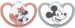 176286 NUK - Smoczek 6-18 uspokajający silicon Space Myszka Miki 2 szt.