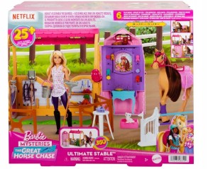 JDN43 Mattel Barbie - Stadnina koni zestaw + lalka