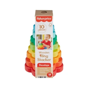 HXT77 Fisher-Price - Drewniana piramida Kolorowe kwiatki