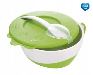 31/406 CANPOL - Miseczka z łyżeczką zielona