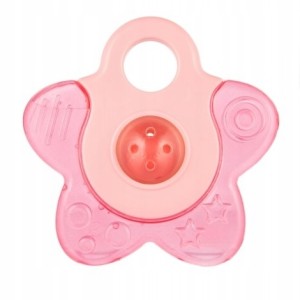56/161 CANPOL - Gryzak wodny z grzechotką Gwiazda, pink