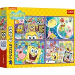 13342 Trefl Puzzle - Szalony świat Sponge Boba 4x250 el.