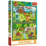 34437 Trefl Puzzle - Małe dinozaury 2x24 el.