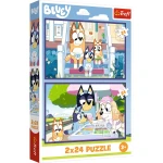 34446 Trefl Puzzle - Zabawna Bluey 2x24 el.