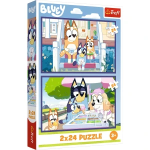 34446 Trefl Puzzle - Zabawna Bluey 2x24 el.