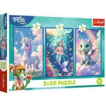 34879 Trefl Puzzle - Razem w kolorowym świecie 3x50 el.