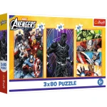 34883 Trefl Puzzle - Dni pełne akcji, Disney Marvel The Avengers 3x80 el.