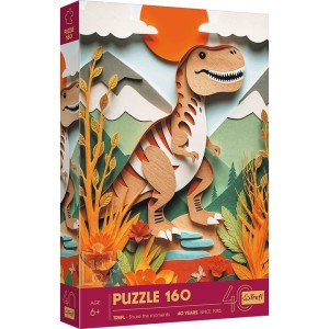 40048 Trefl Puzzle 40-lecie - Paper Art: Dinozaur 160 el.
