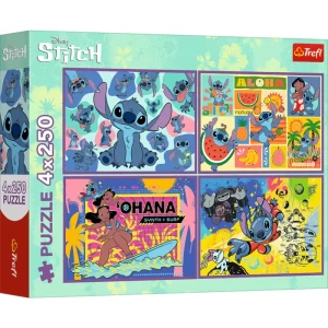 13311 Trefl Puzzle - Niezwykły Stitch, Disney 4x250 el.