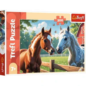 13328 Trefl Puzzle - Konie na polanie 200 el.