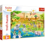14373 Trefl Puzzle MAXI - Safari - Bobaski, Kazstudio Bobaski i miś 24 el.