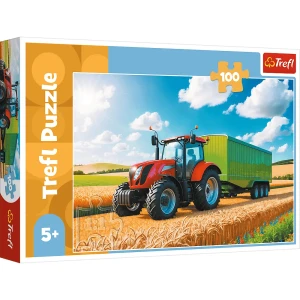 16494 Trefl Puzzle - Maszyny rolnicze - traktor z przyczepą 100 el. 
