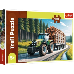 16493 Trefl Puzzle - Ciągnik leśny 100 el. 