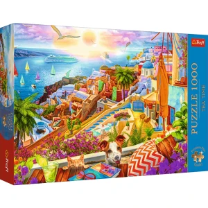 10842 Trefl Puzzle Premium Plus - Tea Time: Z wizytą na Santorini 1000 el. 