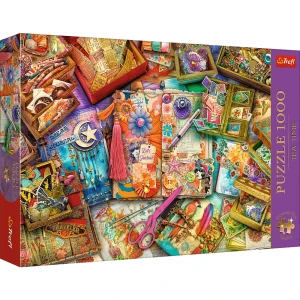10849 Trefl Puzzle Premium Plus - Tea Time: Biurko pełne inspiracji 1000 el. 