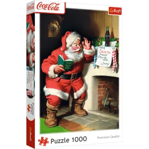 10922 Trefl Puzzle XMAS - Coca-Cola: Mikołaj przy kominku 1000 el.