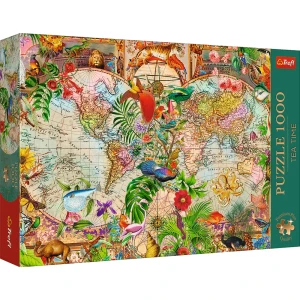 12077 Trefl Puzzle Premium Plus - Tea Time: Antyczna mapa świata 1000 el. 