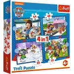 34650 Trefl Puzzle 4w1 - Psie sprawy, Paw Patrol